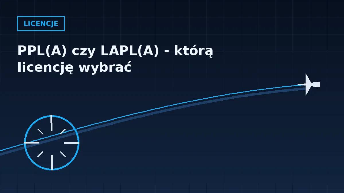 Grafika nagłówkowa porównania licencji PPL(A) i LAPL(A) w barwach serwisu Pilotuje.pl